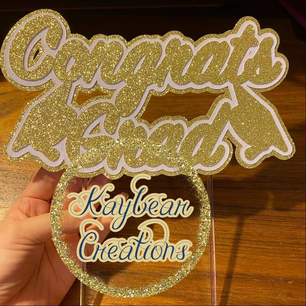 Congrats grad cake topper